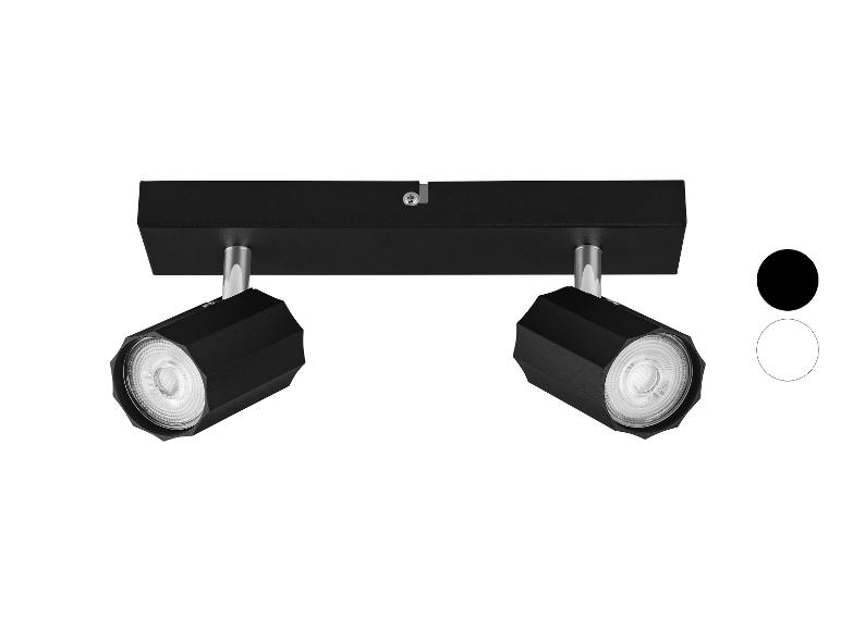 Double spot noir avec lumières LED.