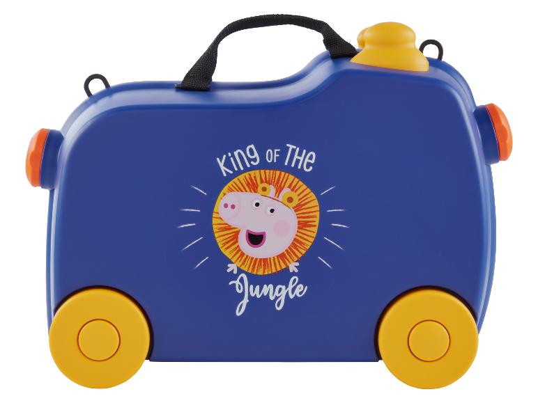 Valise enfant à roulettes Peppa Pig, thème jungle.