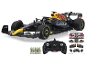 Voiture de course télécommandée avec télécommande, piles et planche d'autocollants