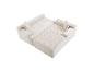 Canapé modulaire en velours côtelé beige avec coussins