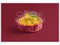 Une tarte au citron dans un moule en silicone rouge Coox.