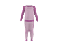 Ensemble de sous-vêtements thermiques rose et violet pour femme
