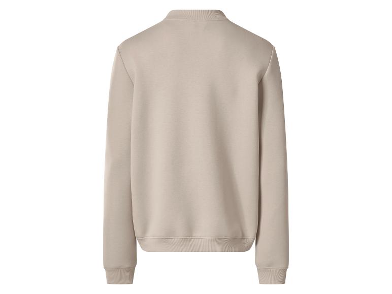 Sweat-shirt beige uni pour homme, vue de dos.
