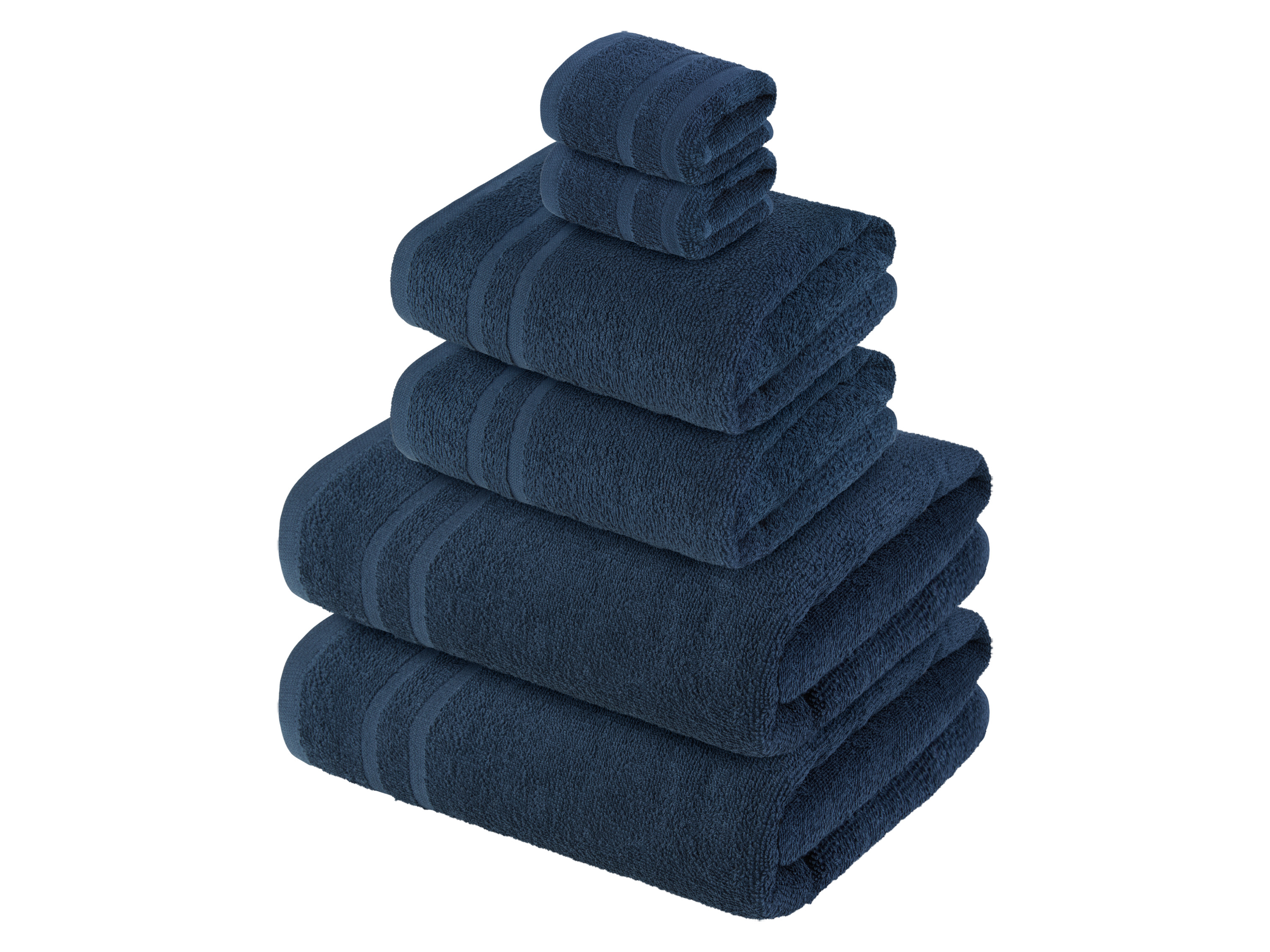 LIVARNO home Lot de 6 serviettes (bleu foncé)