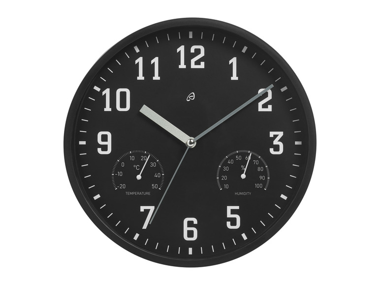 Aller en mode plein écran : AURIOL® Horloge murale avec thermomètre et hygromètre, Ø 25 cm - Image 4