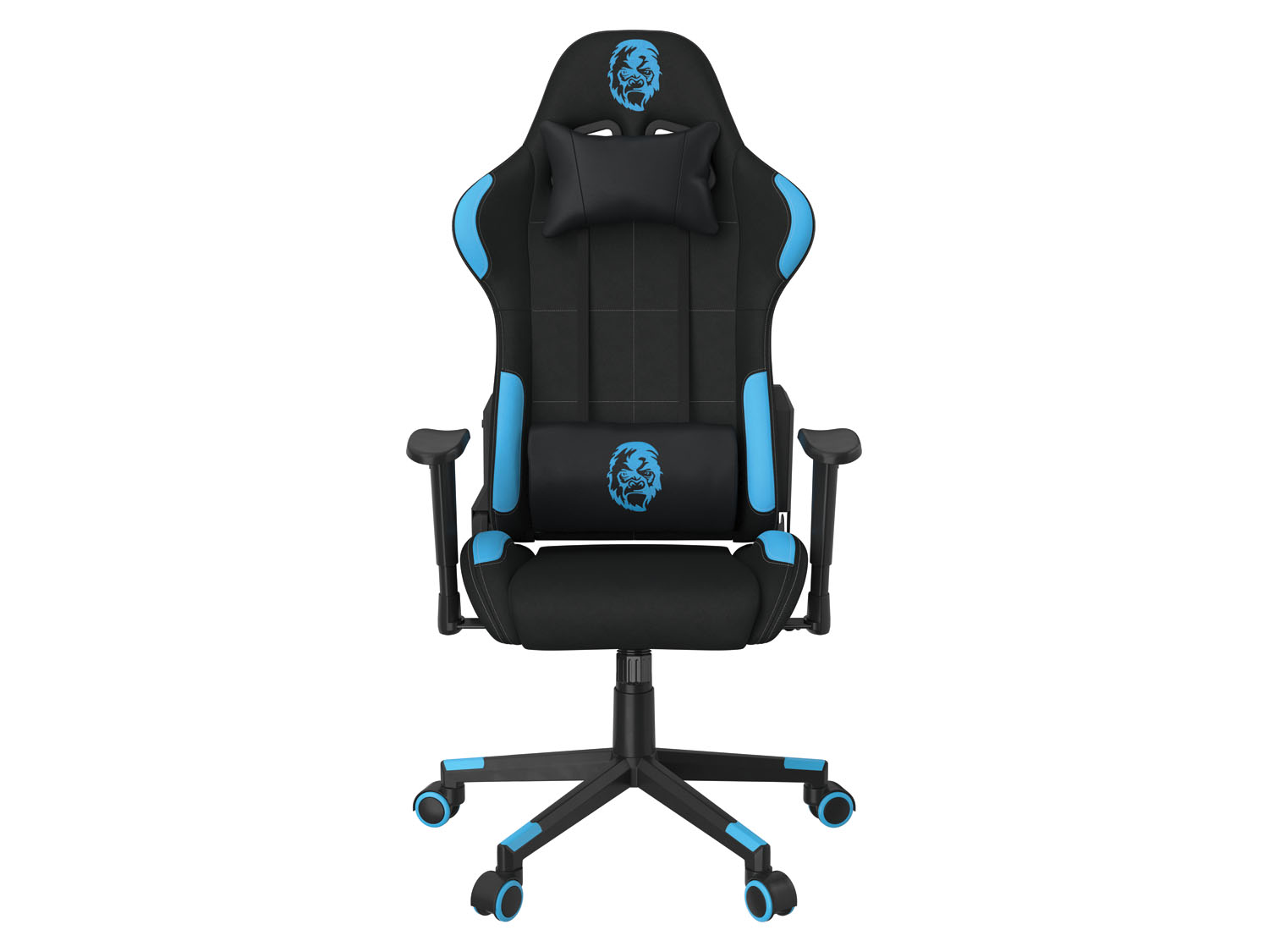 LIVARNO home Chaise de gaming au design de course, noir/bleu