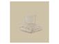 Parure de lit beige avec housse de couette et taie d'oreiller sur fond assorti.