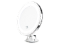 Miroir de maquillage avec ventouse et lumière LED.
