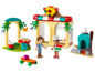 Restaurant à pizzas LEGO Friends avec deux figurines et un four à pizzas.