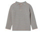Un t-shirt à manches longues rayé pour enfants en rose et bleu clair.