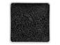 Tapis antidérapant noir, rectangulaire, à grain fin dans un cadre blanc.