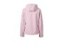 Veste softshell rose pour femme avec capuche, vue de dos.