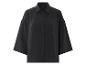 Chemise noire à manches 3/4, style décontracté.