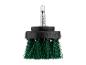 Une brosse verte avec un entraînement OwiM à utiliser dans une perceuse.