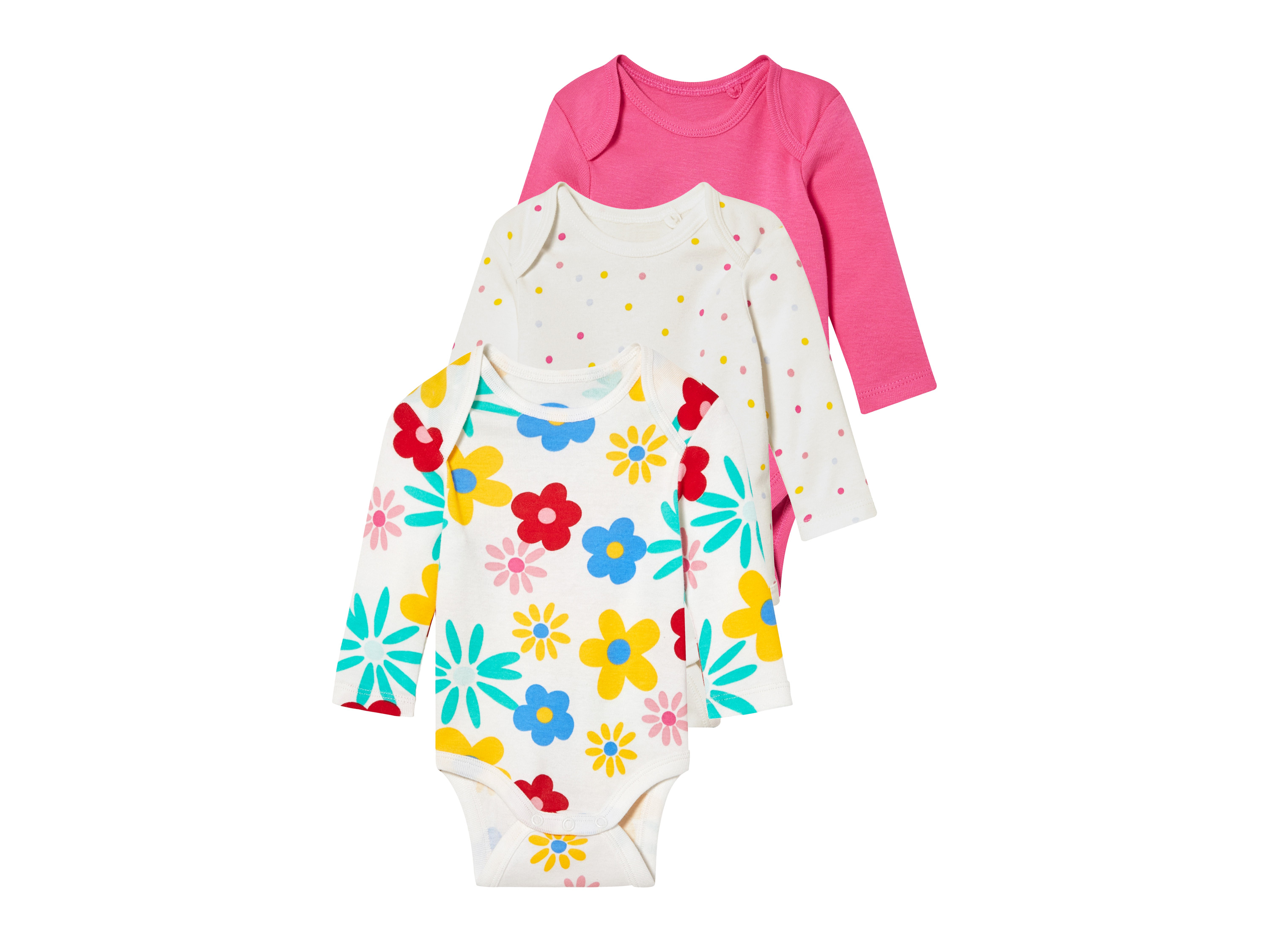 lupilu® Bodies bébé (blanc/rose, 50/56)