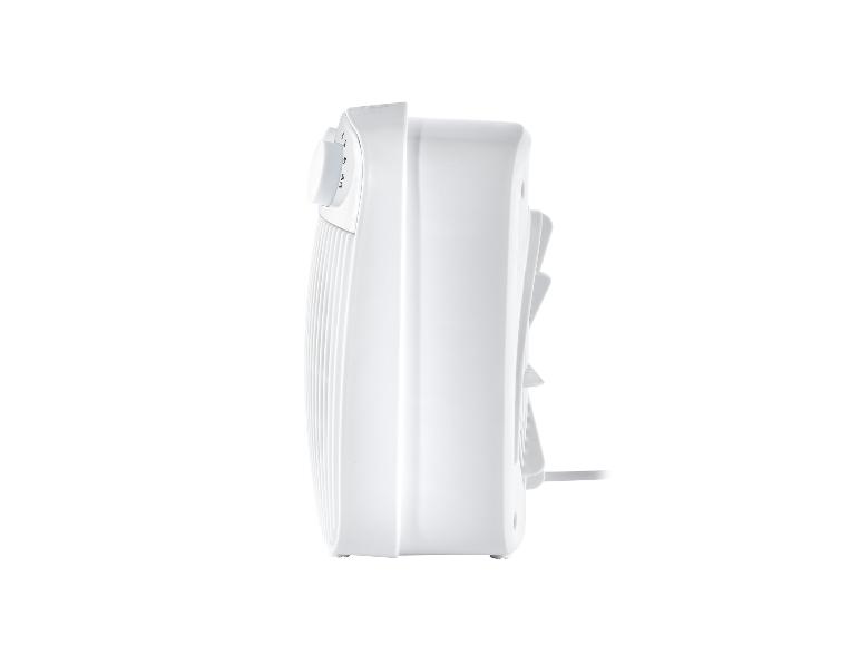 Ventilateur électrique blanc avec commande rotative et câble d'alimentation