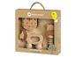 Jouets en bois Bebe-Confort : lion, tigre et hippopotame.