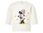 Sweat-shirt blanc pour bébé avec motif Minnie Mouse et fleurs.