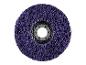 Un disque de ponçage violet pour outils.