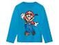 T-shirt bleu à manches longues Super Mario.