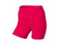 Short de sport rouge taille haute pour femme.