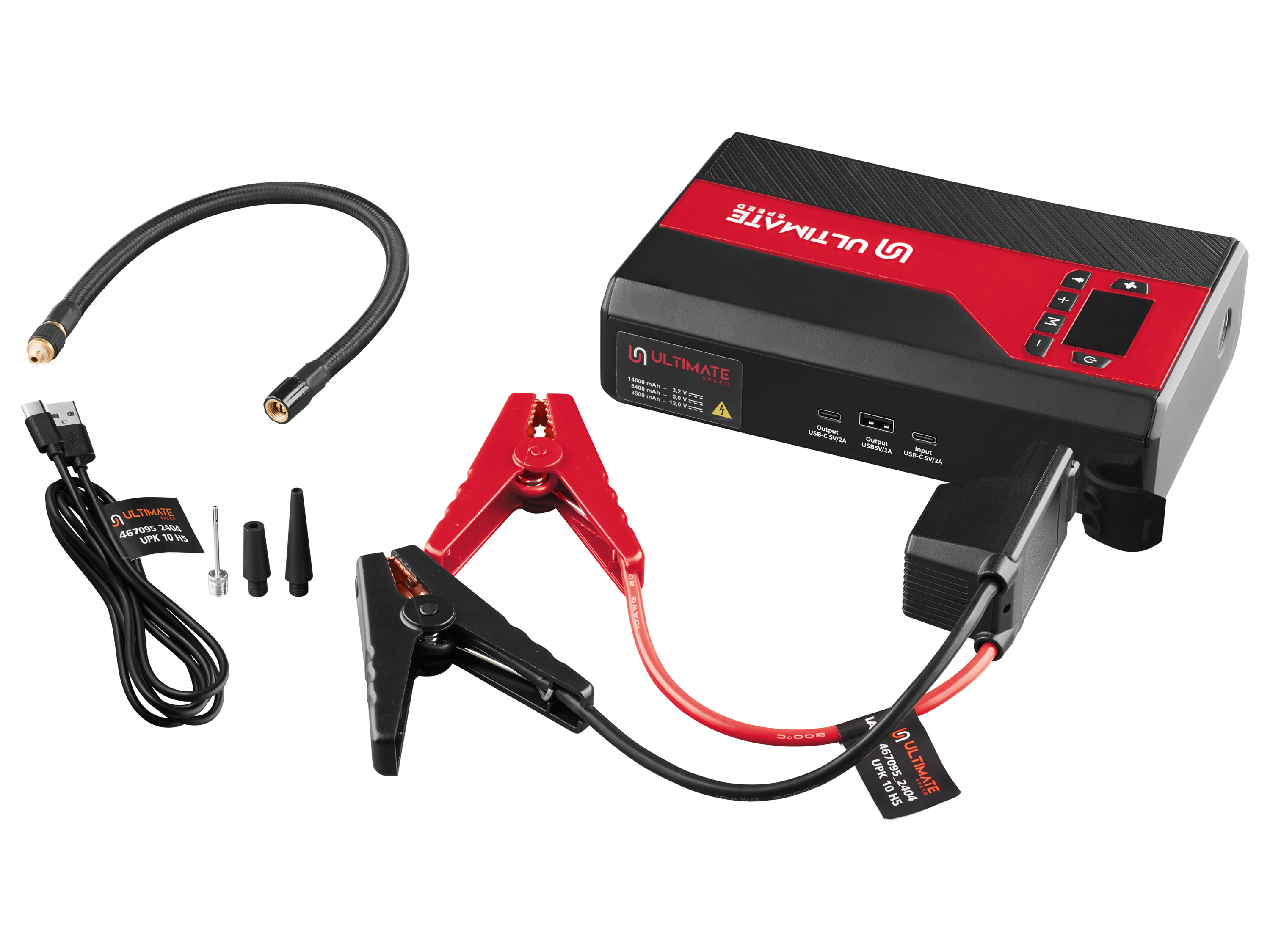 ULTIMATE SPEED® Batterie externe Powerbank avec compresseur UPK 10 H5 / MPPK 10 H5