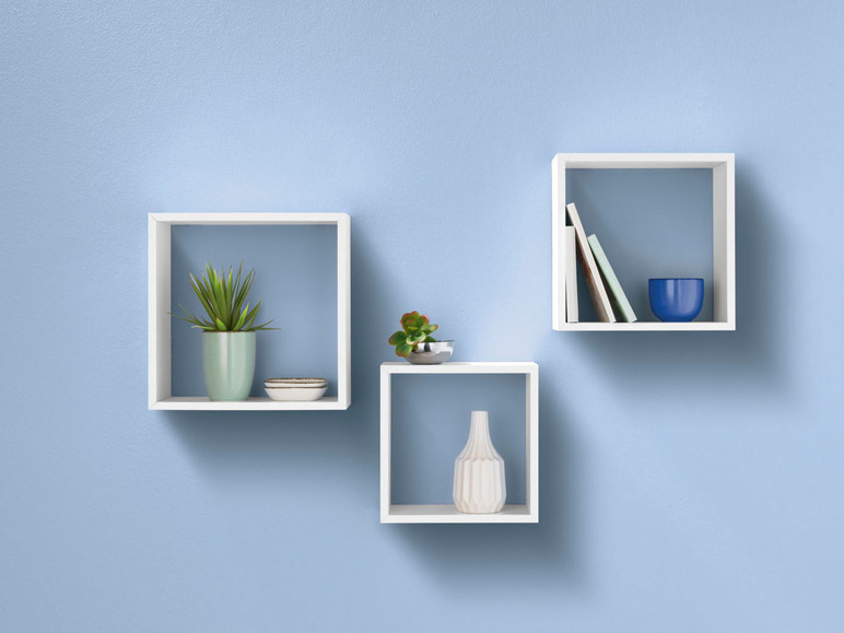 Aller en mode plein écran : LIVARNO home Set d'étagères murales cubes, 3 pièces - Image 6