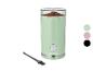 Moulin à café vert menthe avec café moulu et brosse de nettoyage