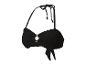 Haut de bikini noir à nouer, style bandeau.