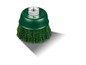 Brosse verte avec filetage pour une meuleuse.