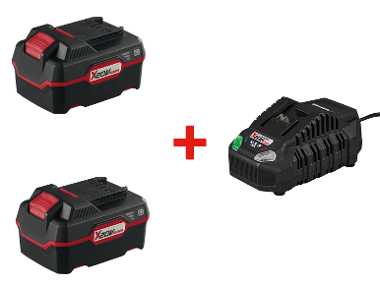 PARKSIDE® Lot de 2 Batteries + Chargeur, 4 Ah, 20 V