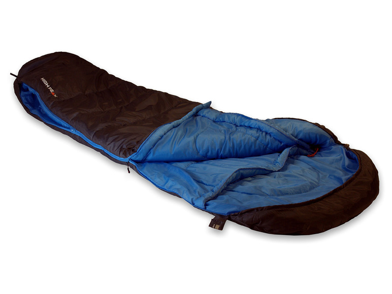 Un sac de couchage bleu de la marque High Peak.