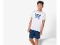 Pyjama garçon : t-shirt blanc et short bleu marine, style marin.