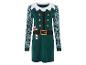 Un pull de Noël vert avec un motif d'elfe.