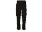 Pantalon cargo noir pour homme avec poches latérales et genoux renforcés.