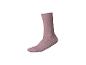 Chaussette unie rose pâle en coton, vue de côté.