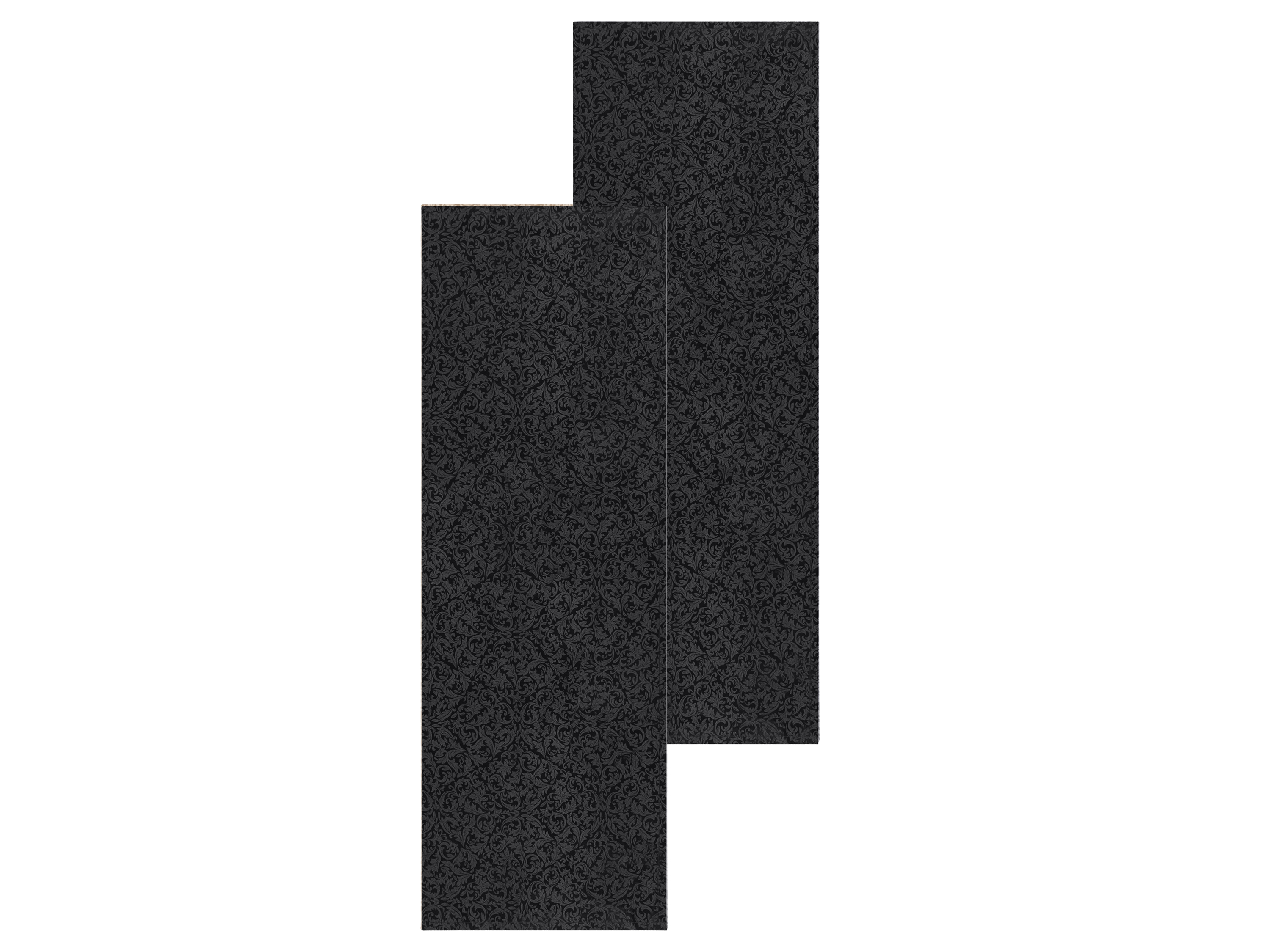 LIVARNO home Ensemble nappe et chemin de table (set de 2 chemins de table (50 x 150 cm), noir)