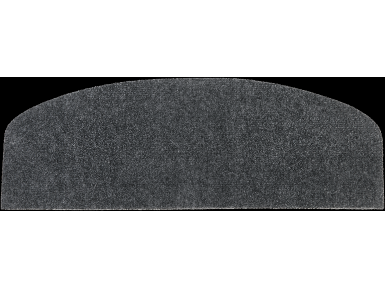 Tapis de bain semi-circulaire gris foncé