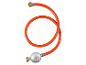 Tuyau de gaz orange avec régulateur pour propane, 37 mbar, capacité 1,5 kg/h.