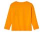 Un t-shirt orange à manches longues pour enfant.