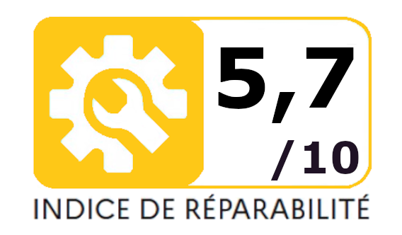 Indice de réparabilité : 5,7/10