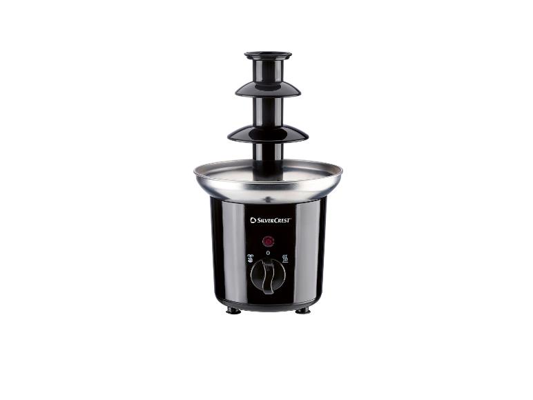 Fontaine à chocolat noire à trois niveaux avec base en acier inoxydable