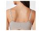 Soutien-gorge sans coutures gris avec dentelle.