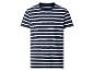 T-shirt rayé bleu marine et blanc pour homme