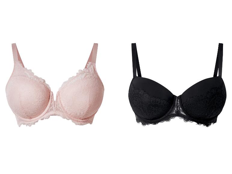Soutiens-gorge en dentelle rose et noir