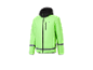 Veste de sport Crivit vert lime avec des détails réfléchissants.