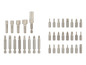 Un ensemble de pointes de tournevis, y compris des hexagonales et des Torx.