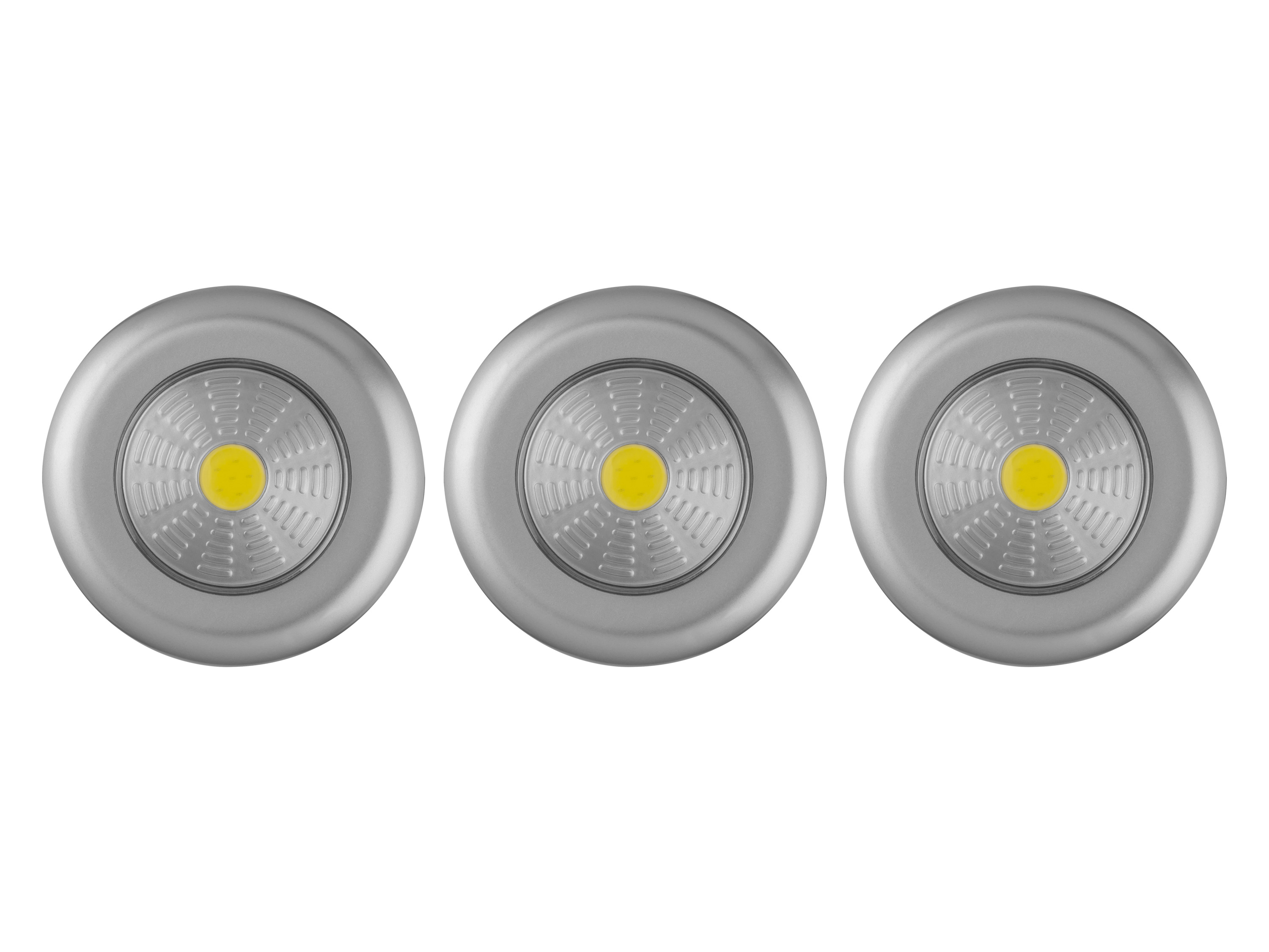 LIVARNO home Lot de 3 lampes à LED (argent)