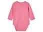 Body rose à manches longues pour bébé.