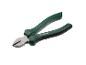 Pince coupante diagonale Parkside verte et noire avec des mâchoires métalliques.